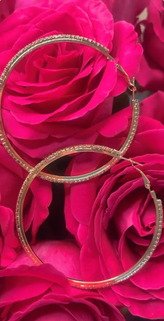 GOLD BLING HOOPS